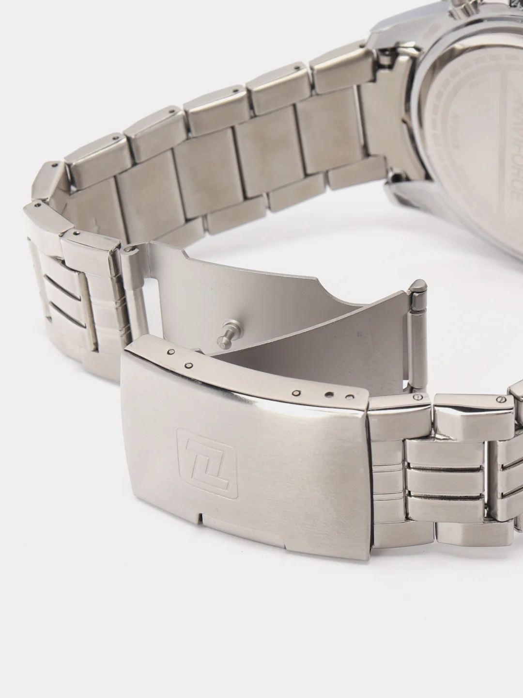 Серебряный мужские наручные часы Naviforce NF8018 с хронографом, в подарочной упаковке