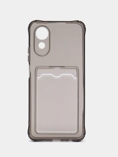 Чехол для Oppo A17 / A17K, Оппо А17, А17К прозрачный, с карманом для карт