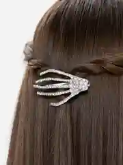 Серебряный заколка-зажим в форме человеческой руки, женское украшение для волос