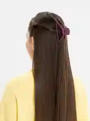 Бордовый заколка, краб, матовый, для волос, 9 см, каучуковое покрытие