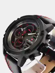 Красный мужские наручные часы Naviforce NF9110 с хронографом, в подарочной упаковке