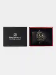 Белый мужские наручные часы Naviforce NF9110 с хронографом, в подарочной упаковке