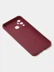 Бордовый чехол для Infinix Hot 12 Play матовый с дополнительной защитой камеры