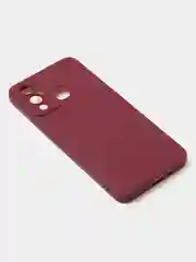 Бордовый чехол для Infinix Hot 12 Play матовый с дополнительной защитой камеры