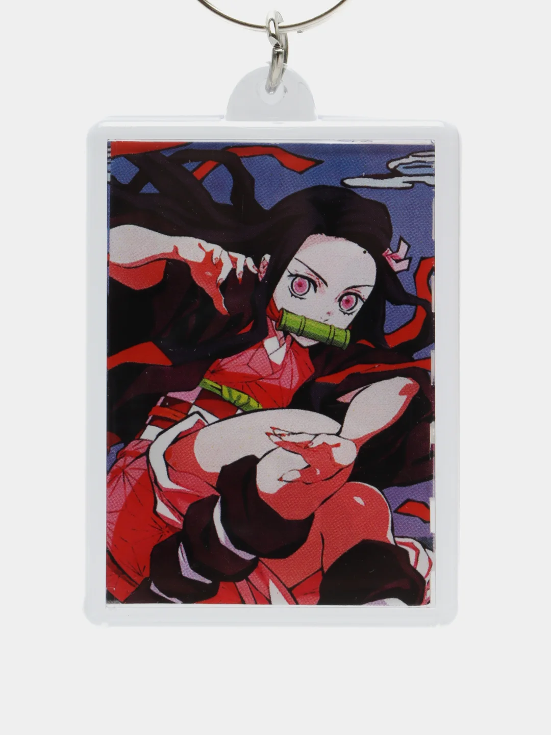 Бордовый брелок по аниме Клинок рассекающий демонов Demon Slayer