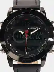 Черный мужские наручные часы Naviforce NF9097 с хронографом, в подарочной упаковке