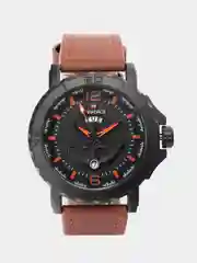 Коричневый мужские наручные часы Naviforce NF9122 с календарём, в подарочной упаковке