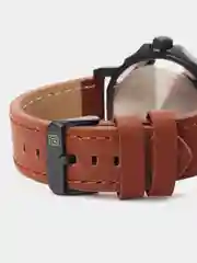 Коричневый мужские наручные часы Naviforce NF9122 с календарём, в подарочной упаковке