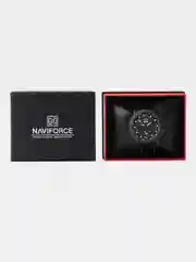 Черный мужские наручные часы Naviforce NF9122 с календарём, в подарочной упаковке
