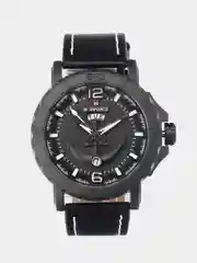 Черный мужские наручные часы Naviforce NF9122 с календарём, в подарочной упаковке