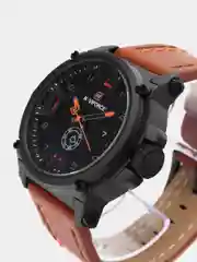 Карамельный мужские наручные часы Naviforce NF9099 с календарём, в подарочной упаковке