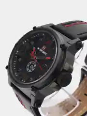 Угольный мужские наручные часы Naviforce NF9099 с календарём, в подарочной упаковке