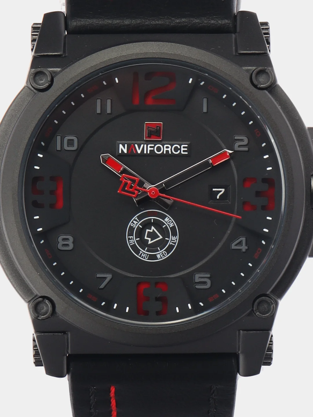 Угольный мужские наручные часы Naviforce NF9099 с календарём, в подарочной упаковке