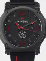 Угольный мужские наручные часы Naviforce NF9099 с календарём, в подарочной упаковке