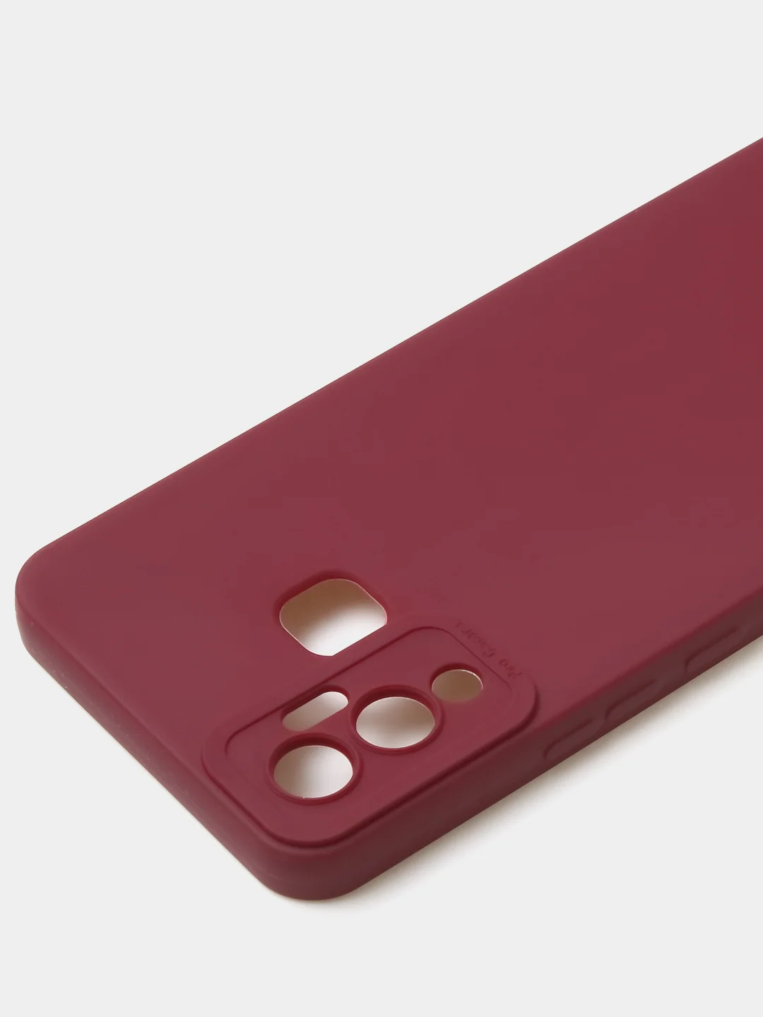Бордовый чехол для Infinix Hot 12 Play матовый с дополнительной защитой камеры