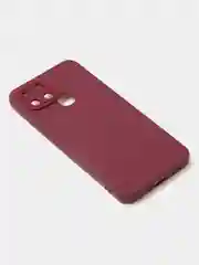 Бордовый чехол для Infinix Smart 6, матовый, с дополнительной защитой камеры
