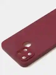 Бордовый чехол для Infinix Smart 6, матовый, с дополнительной защитой камеры