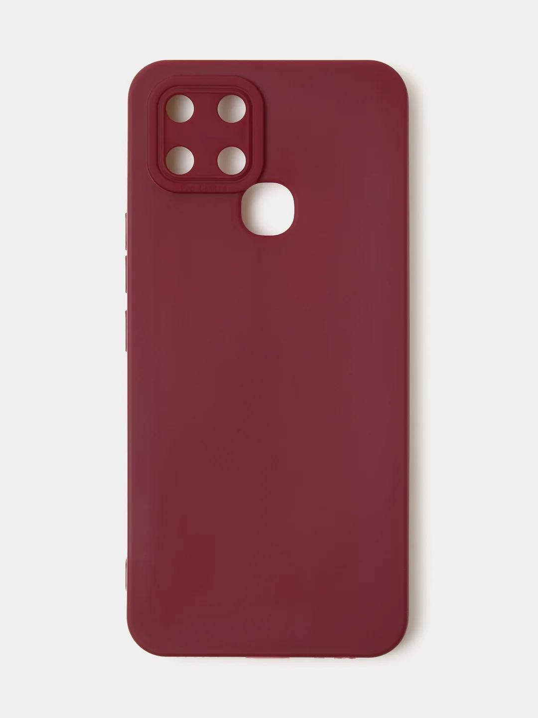 Бордовый чехол для Infinix Smart 6, матовый, с дополнительной защитой камеры