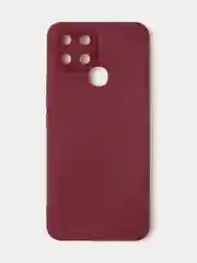 Бордовый чехол для Infinix Smart 6, матовый, с дополнительной защитой камеры