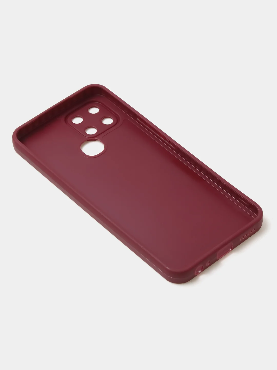 Бордовый чехол для Infinix Smart 6, матовый, с дополнительной защитой камеры