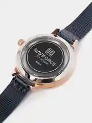 Синий женские наручные часы Naviforce NF5014 с календарём в подарочной упаковке