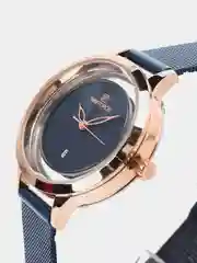 Синий женские наручные часы Naviforce NF5014 с календарём в подарочной упаковке