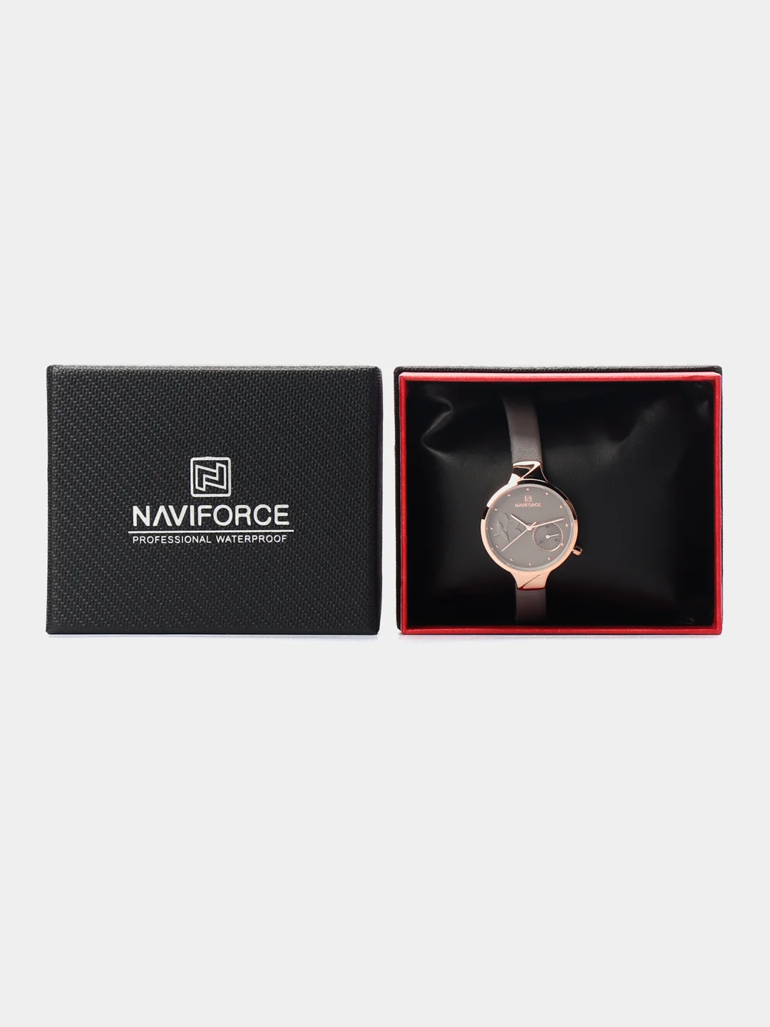 Серый женские наручные часы Naviforce NF5001 в подарочной упаковке