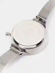 Серебряный женские наручные часы Naviforce NF5001S с календарём в подарочной упаковке