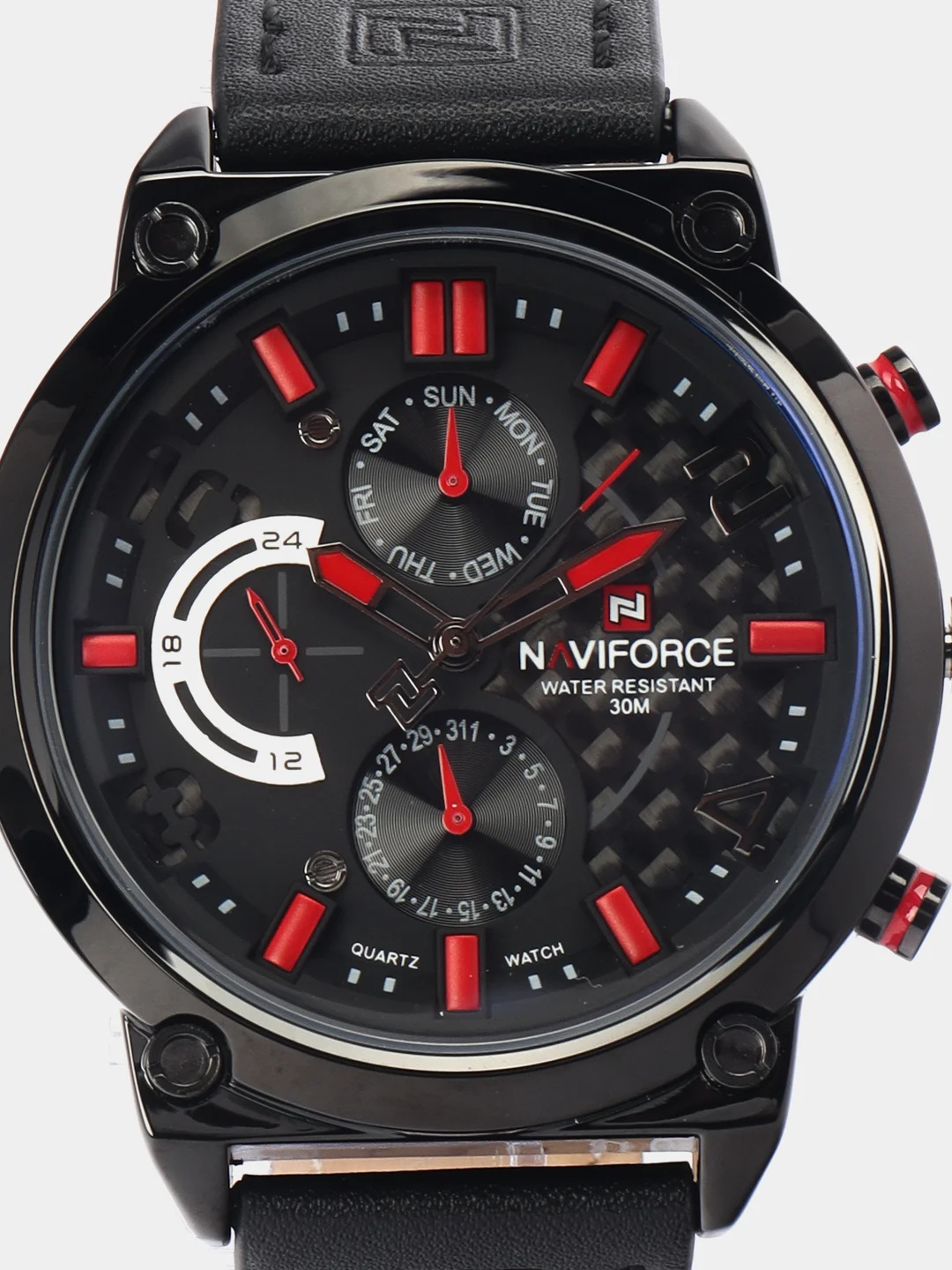 Красный мужские наручные часы Naviforce NF9068L с хронографом, в подарочной упаковке