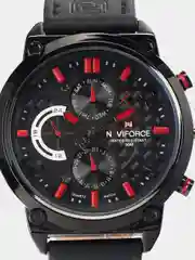 Красный мужские наручные часы Naviforce NF9068L с хронографом, в подарочной упаковке