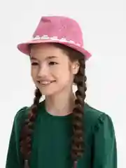 Вишнёвый шляпа для девочки на лето