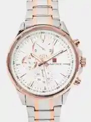 Золотой мужские наручные часы Naviforce NF9089S с хронографом, в подарочной упаковке