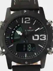 Серый мужские наручные часы Naviforce NF9095 с хронографом, в подарочной упаковке