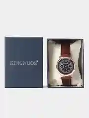 Коричневый мужские наручные часы KINGNUOS K-025, в подарочной упаковке