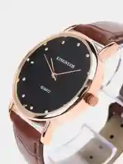 Коричневый мужские наручные часы KINGNUOS K-026, в подарочной упаковке