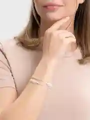 Серебряный браслет женский с листочками, украшение на руку