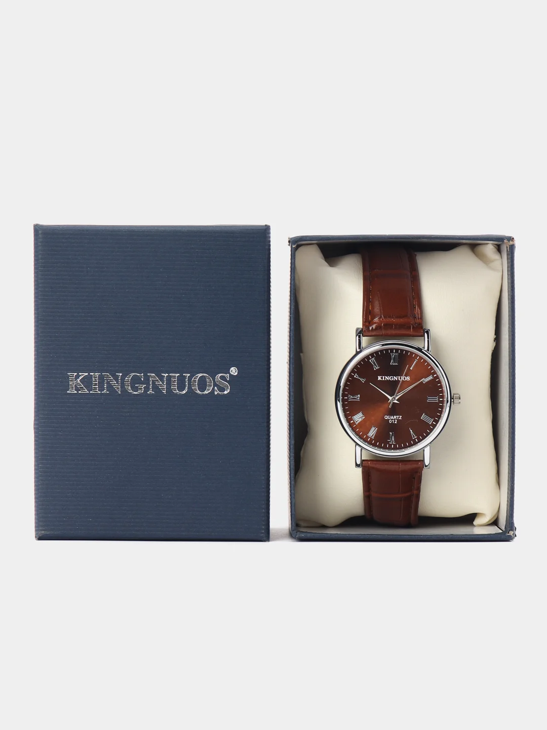 Шоколадный мужские наручные часы KINGNUOS K-012, в подарочной упаковке