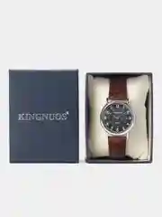 Коричневый мужские наручные часы KINGNUOS K-013, в подарочной упаковке