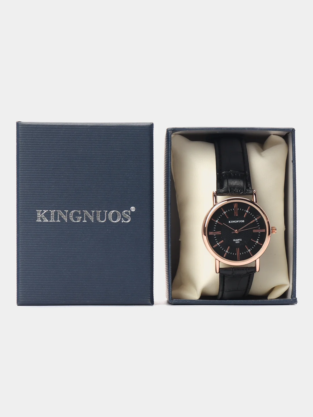 Черный мужские наручные часы KINGNUOS K-022, в подарочной упаковке