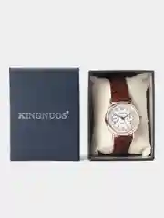 Золотой мужские наручные часы KINGNUOS K-025, в подарочной упаковке