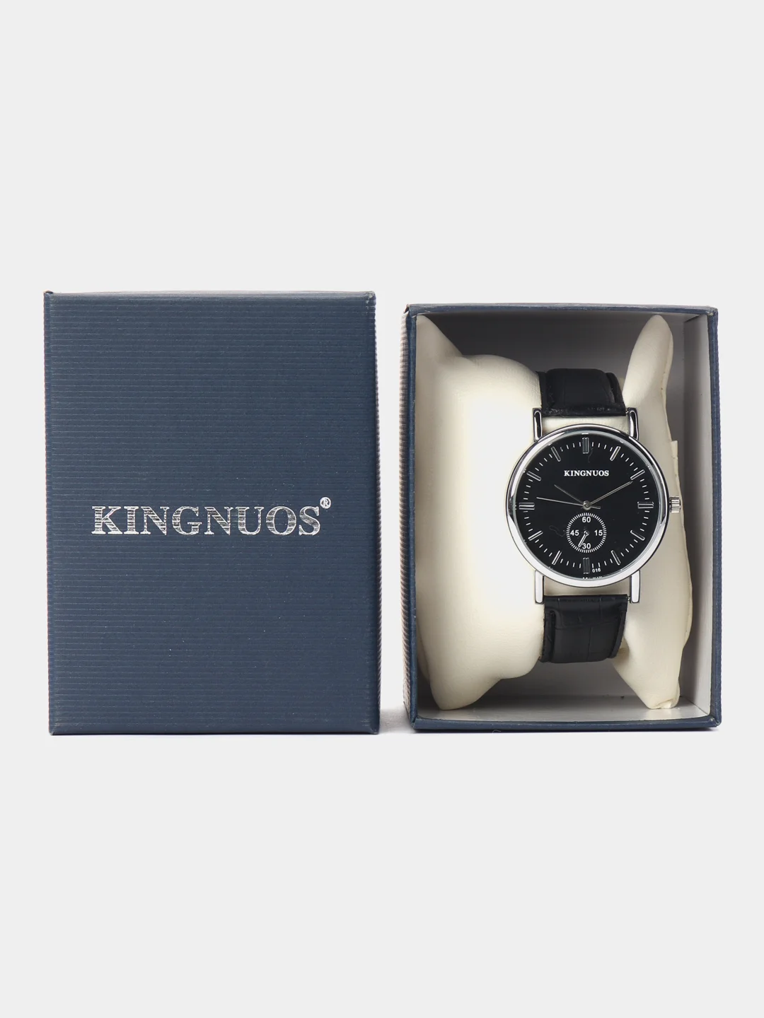 Черный мужские наручные часы KINGNUOS K-016, в подарочной упаковке