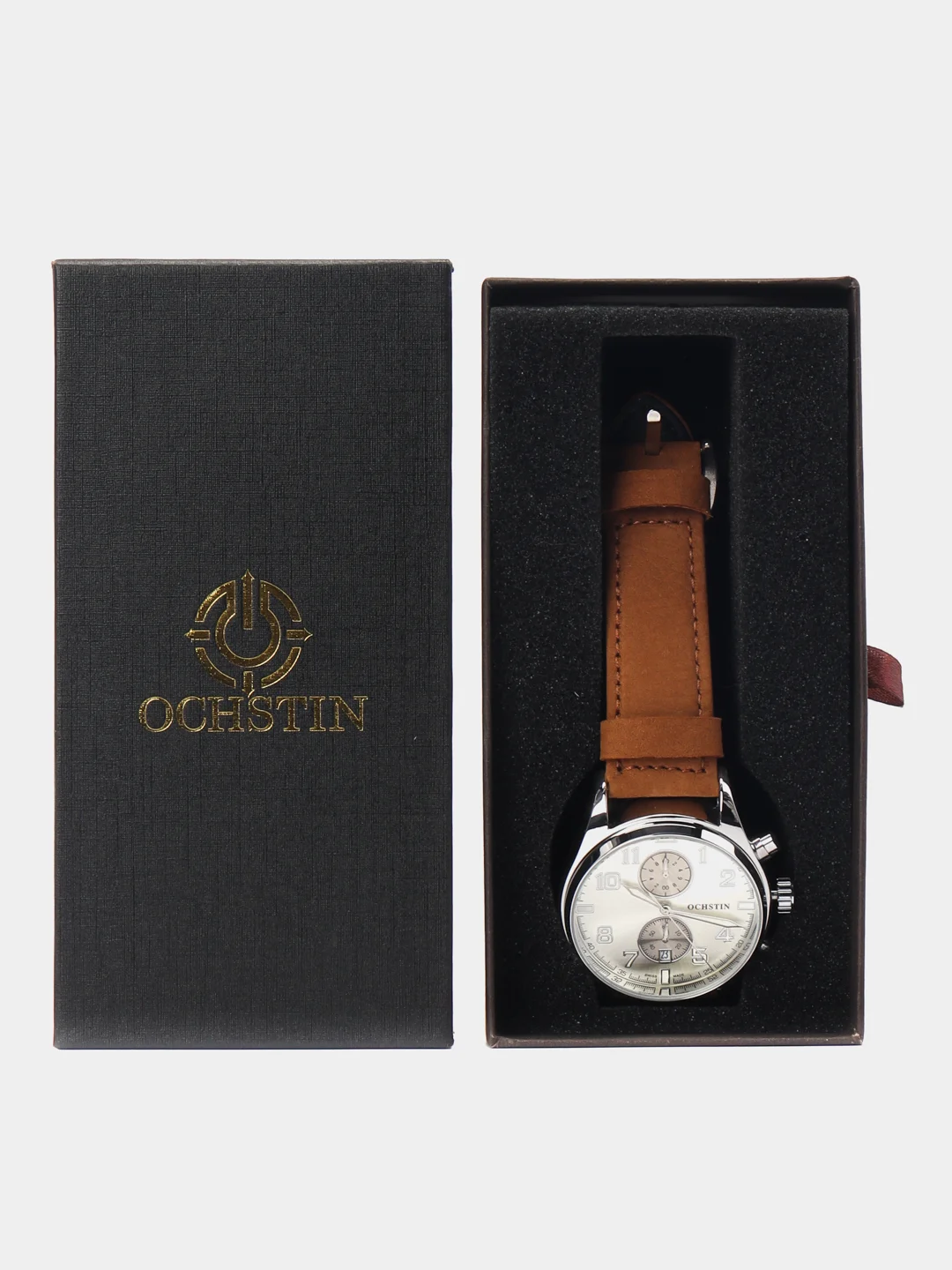 Карамельный мужские наручные часы Ochstin 6043A с хронографом в подарочной упаковке
