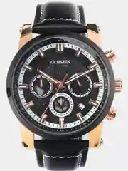 Черный мужские наручные часы Ochstin 6111A с хронографом в подарочной упаковке