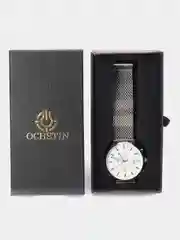 Белый мужские наручные часы Ochstin 6084B с хронографом в подарочной упаковке