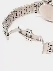Серебряный мужские наручные часы Lige LG9849 c хронографом, в подарочной упаковке