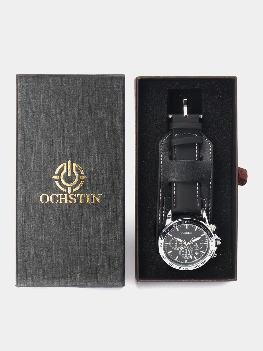 Хром мужские наручные часы Ochstin 7234 с хронографом в подарочной упаковке