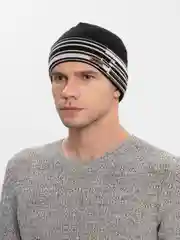 Угольный шапка мужска "Гарри" с тонким подкладом на флисе