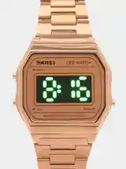 Бронзовый мужские наручные электронные Led часы Skmei 1646 в подарочной упаковке