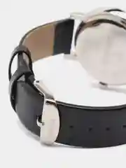Серебряный мужские наручные часы Skmei 1398L с кожаным ремешком