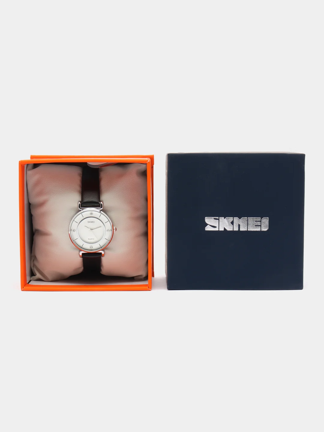 Серебряный женские наручные часы Skmei 1330 в подарочной упаковке